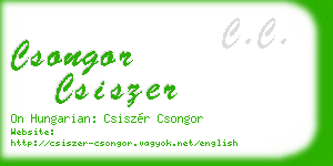 csongor csiszer business card