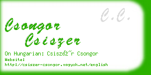 csongor csiszer business card